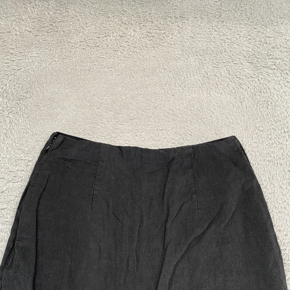 Abercrombie & Fitch Linen Mini Skirt Womens‎ Small Black Lined Pencil Summer - Picture 10 of 12
